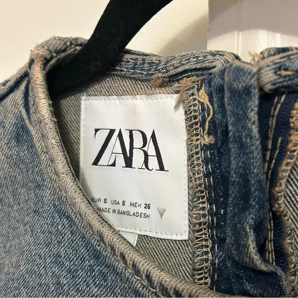 ZARA Denim Mini Dress – Size Small (Like New) - Picture 4 of 4